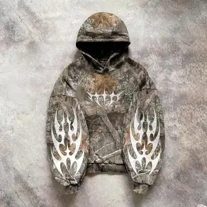 Y2k Fashion Camouflage Hoodie New Loose Sweatshirt Men And Women American Vintage Street Hip Hop Streetwear Unisex Camo Hoodies