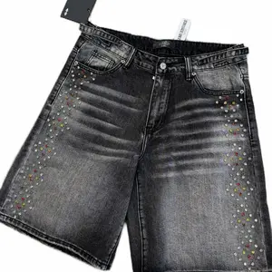 HMDD Black Crystal Denim Jorts