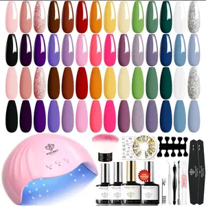 Nail Gel Kit 48pcs With lamp 28 colors Nail Polish Manicure Nail Art
