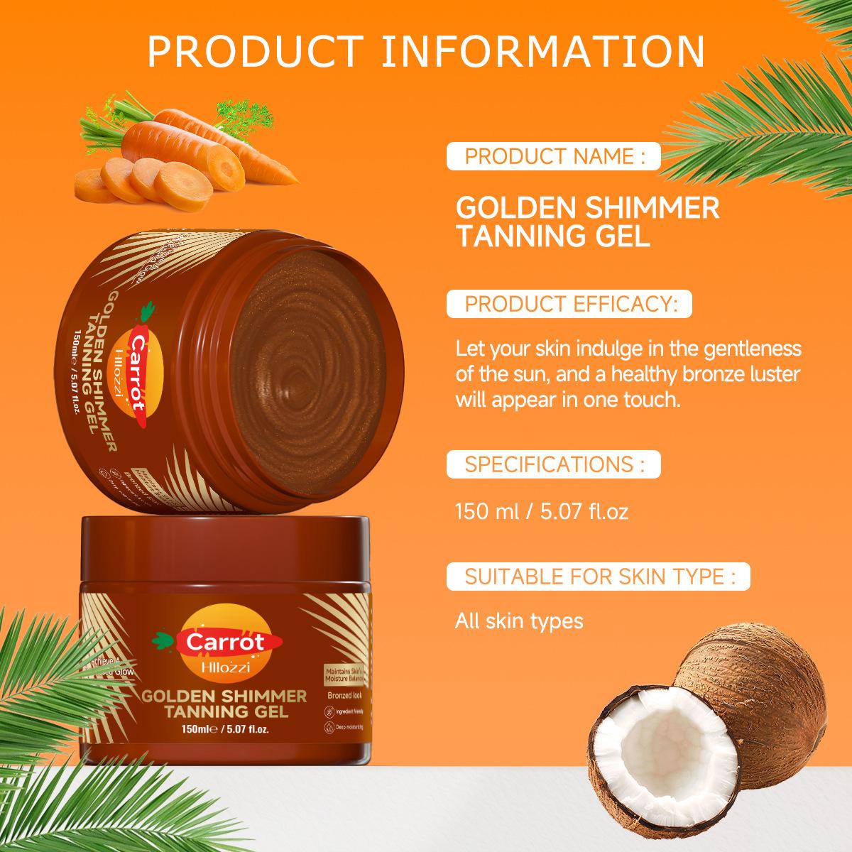 Tanning Gel – 5.07oz Fast Tan Accelerator for Outdoor Use | Moisturizing, Smooth Finish, Water-Resistant Body Care Radiant Moisturizer