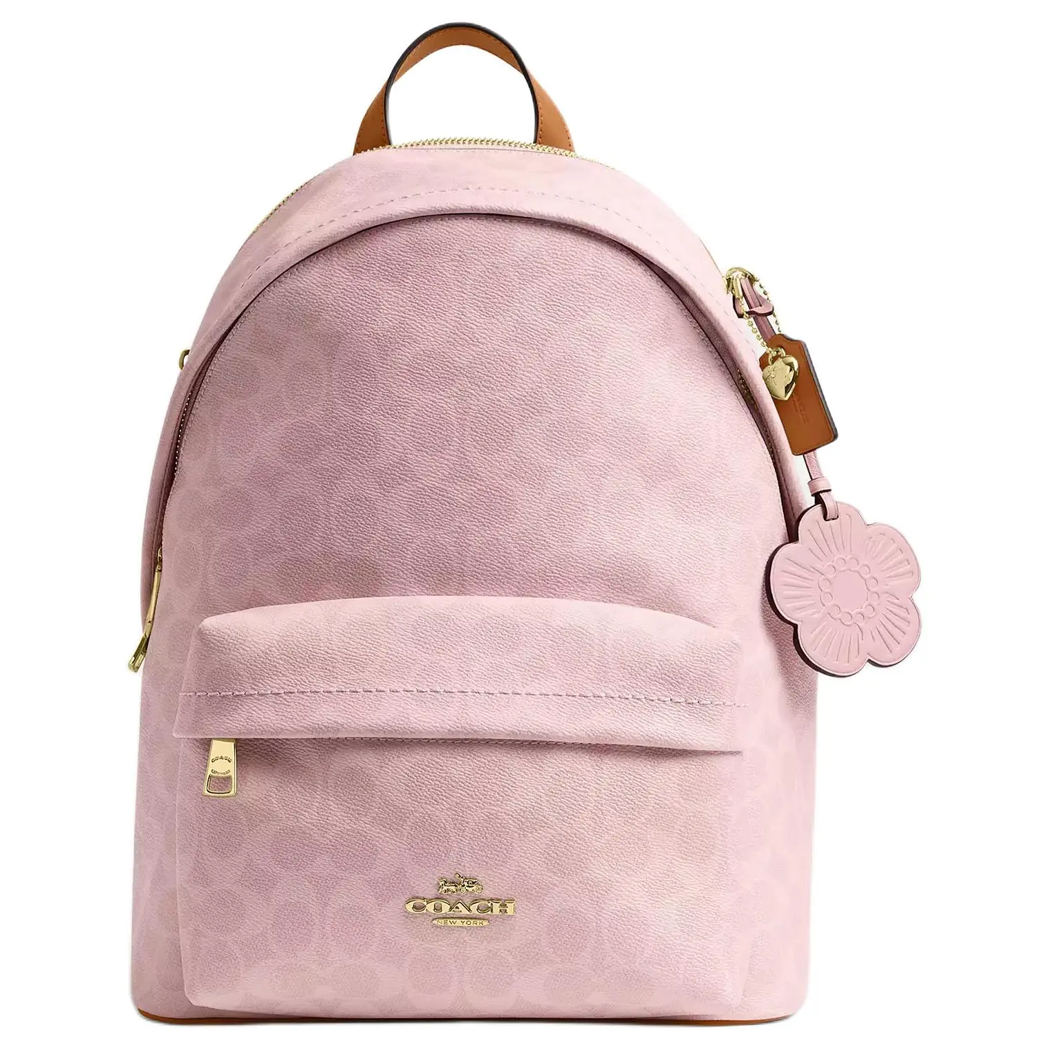 COACH Taylor 13 Logo-Print Coated Canvas Backpack with Charm for Women in  Pink - TikTok Shop