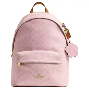 COACH Taylor 13 Logo-Print Coated Canvas Backpack with Charm for Women in Pink