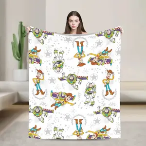 Story Flannel Blanket Machine Washable Ultra Soft Kids Students Travel Throw Blanket for Couch Bed Sofa All Season Lightweight Bedspread Cover