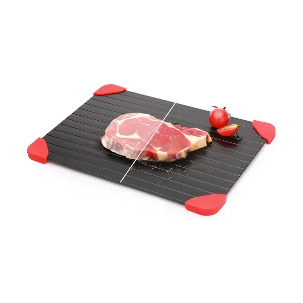 Aluminum Defrosting Board for Frozen Meat - Compact Small-Size Rapid Natural Heating Kitchen Utensil Thawing Mat