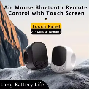Wireless Bluetooth Ring Mouse with Touch Screen Remote Control for Android & iOS Smartphones Black/White ABSP Material Long Battery Life