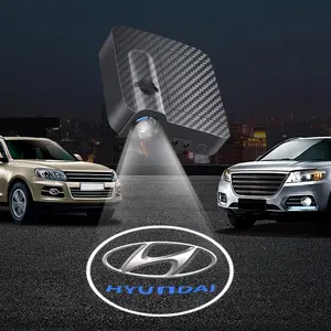 Car Door Wireless Laser Projector HD Welcome Light Decor For Hyundai