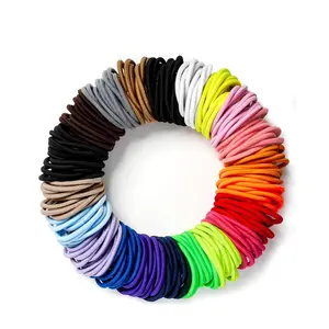 203 count Hair Ties No , 4MM Elastic Hair Ties, Medium Size Ponytail Holders for Women and Girls, Multicolor (20 Colors)