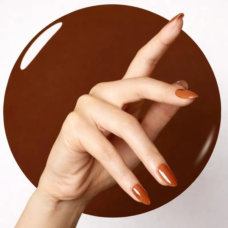 Volume Gel Polish - Rusk Choco Brown | 8ml l Made in Korea l 30-Seconds Nails l HEMA-Free Clean Beauty I 3-in-1 Real Gel  One Step. One Cure. Easy Peel. | Salon at home