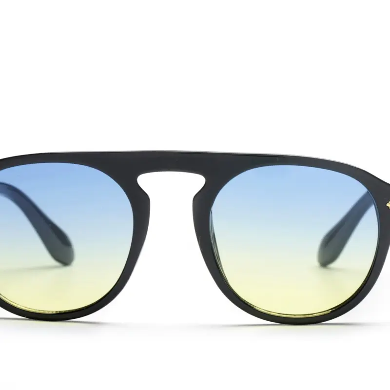 Kai Sunglasses - Classic Design with Black and Light Blue Color Blocking, Adjustable Fit, Lightweight Construction