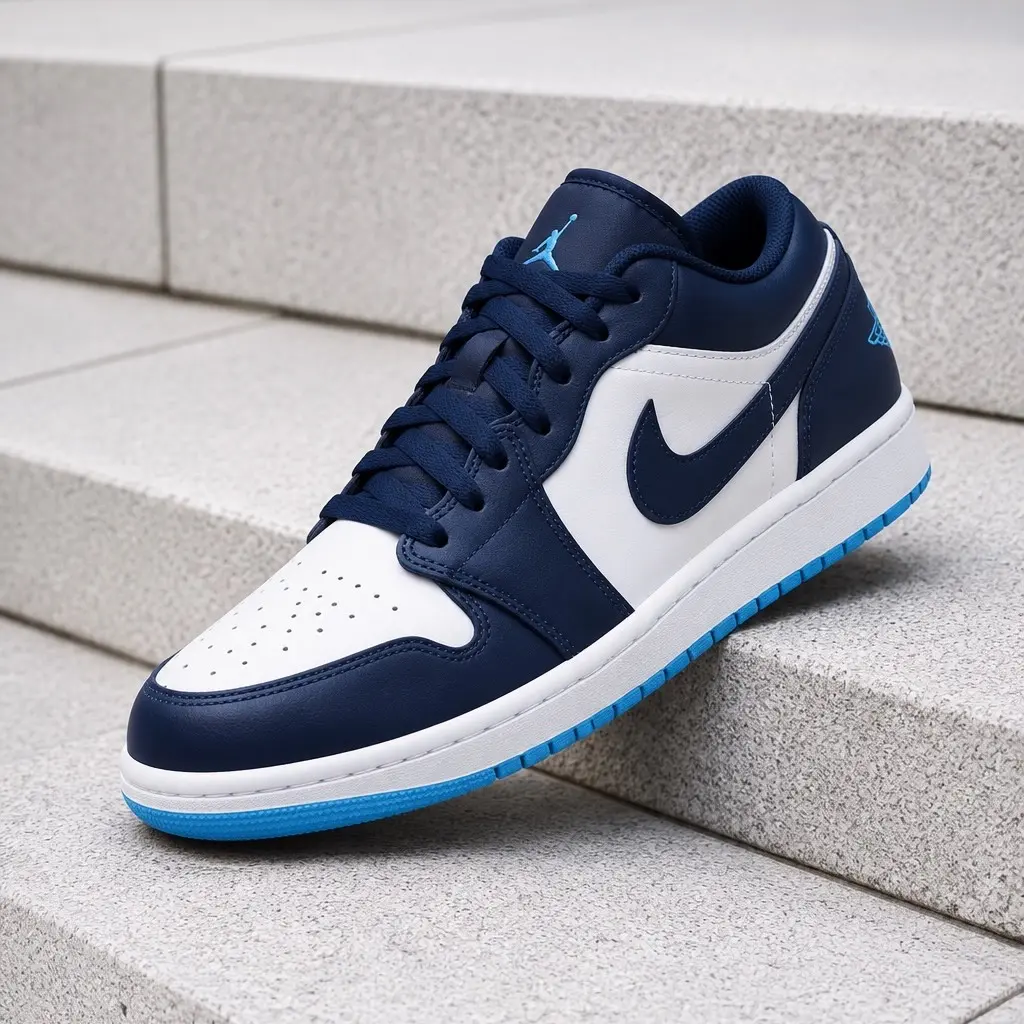 Nike Air Jordan 1 Low Midnight Navy University Blue Men's Fashion Sneaker New