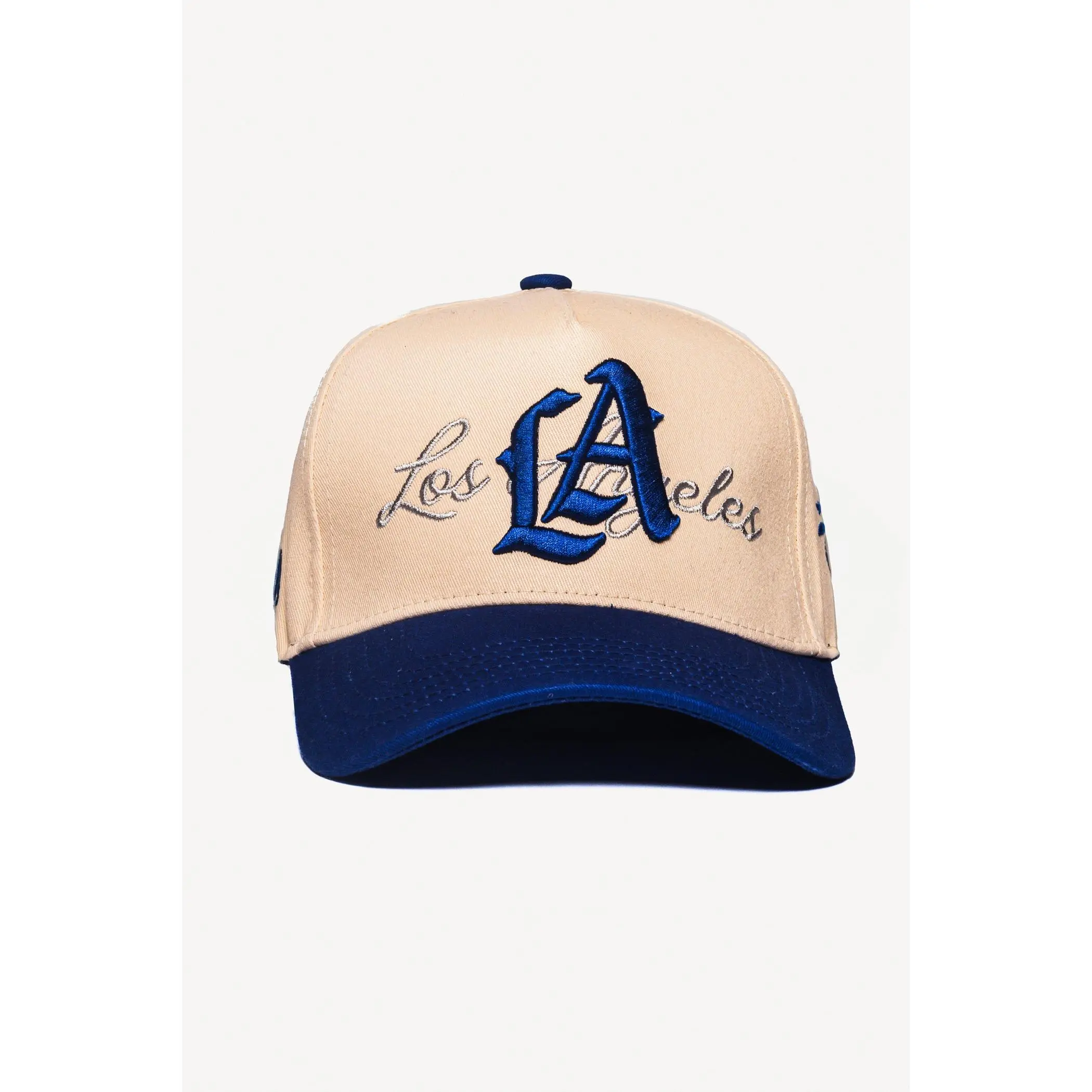 LA Logo A-Frame Snapback | Natural & Royal Blue LA Logo A-Frame Snapback | Natural & Royal Blue