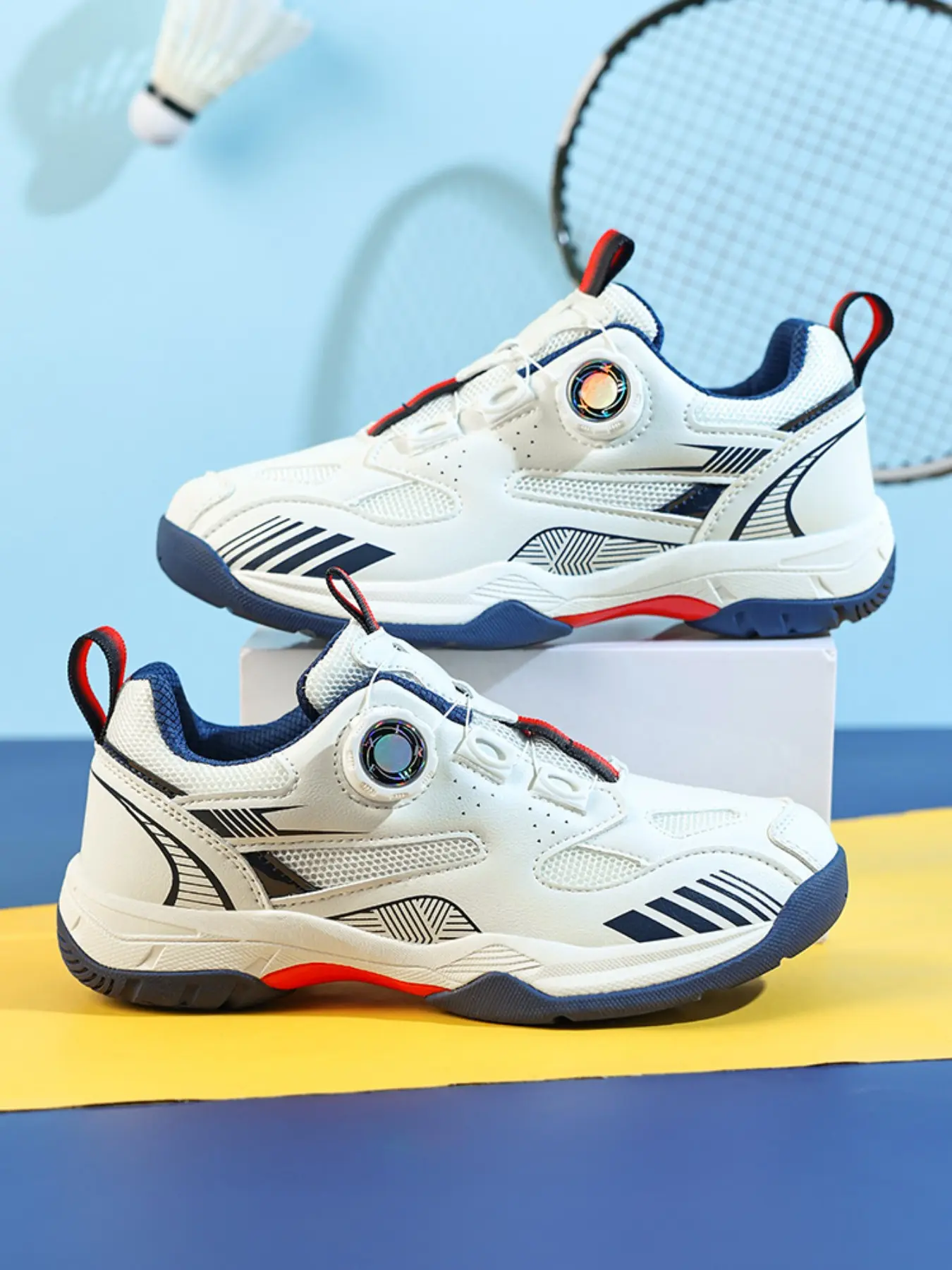 Unisex Professional Badminton Shoes, Breathable, Anti-Slip, Shock Absorption, Indoor Outdoor Training, Suitable for Teenagers and Students