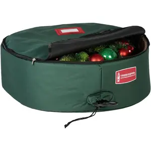 [36 Inch Wreath Storage Container] - for Christmas Wreath up to 36 Inches in Diameter | Bag Hooks Directly to Your Wire Wreath Frames to Prevent Sagging and Deformed Wreaths | Tree Keeper (36-Inch) TreeKeeper
