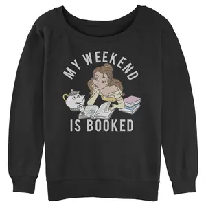 Juniors Womens Beauty and the Beast Belle My Weekend is Booked Sweatshirt