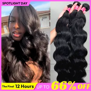 UNice Body Wave Human Hair Bundles Brazilian Virgin Hair Weave Extensions Sew in Bundles Straight Water Wave Kinky Straight #SpotlightDay#Summervibes