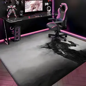 D-Dark Souls 3 Floor Mat Gaming Room Gaming Rugs Soft Flannel Floor Rug Decorative Rug Non-Slip Absorbent Doormat for Esports Setup, Bedroom, Entrance, Gamer Home Decor, Anti-Skid Washable Mat, Multiple Sizes Available