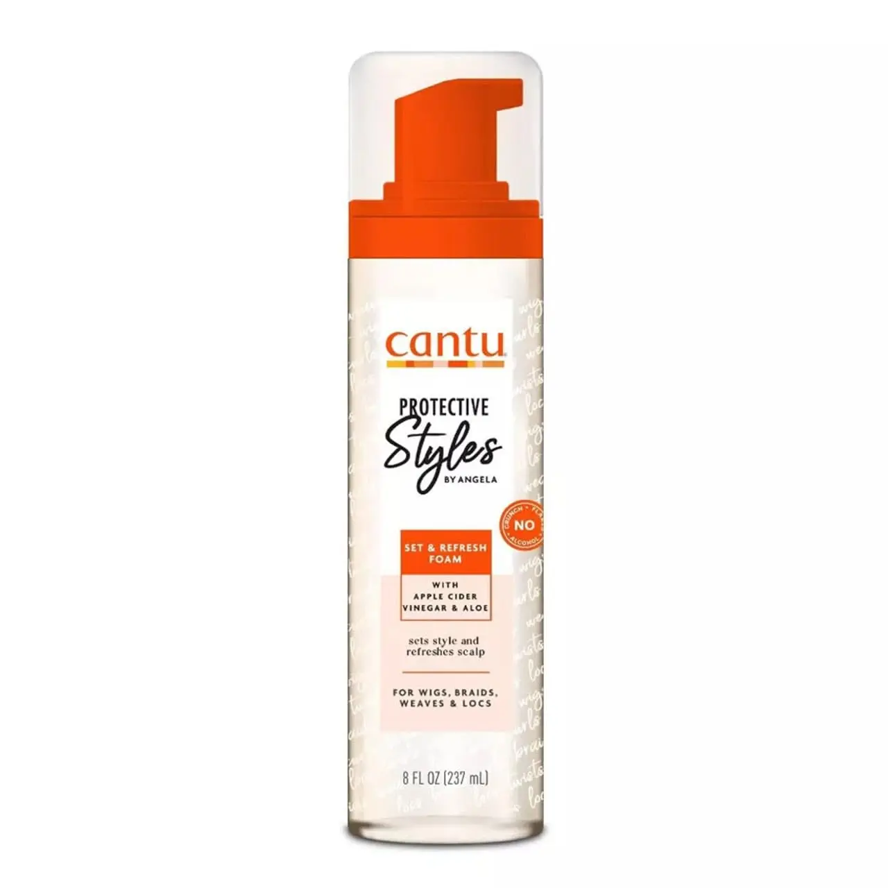 Cantu Protective Styles by Angela Set & Refresh Foam with Apple Cider Vinegar & Aloe, 8 Ounce