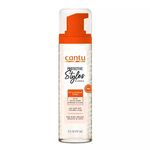 Cantu Protective Styles by Angela Set & Refresh Foam with Apple Cider Vinegar & Aloe, 8 Ounce