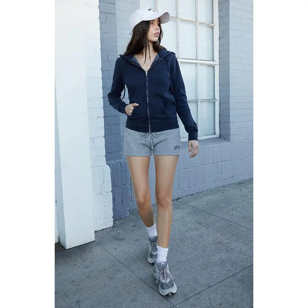 John Galt Women's Navy Zip Up Hoodie John Galt Women's Navy Zip Up Hoodie
