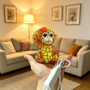 Cute Resin Monkey Night Light, Home Bedroom Atmosphere Decor, Small Night Lamp, Adorable Decoration Piece, Perfect for Living Room