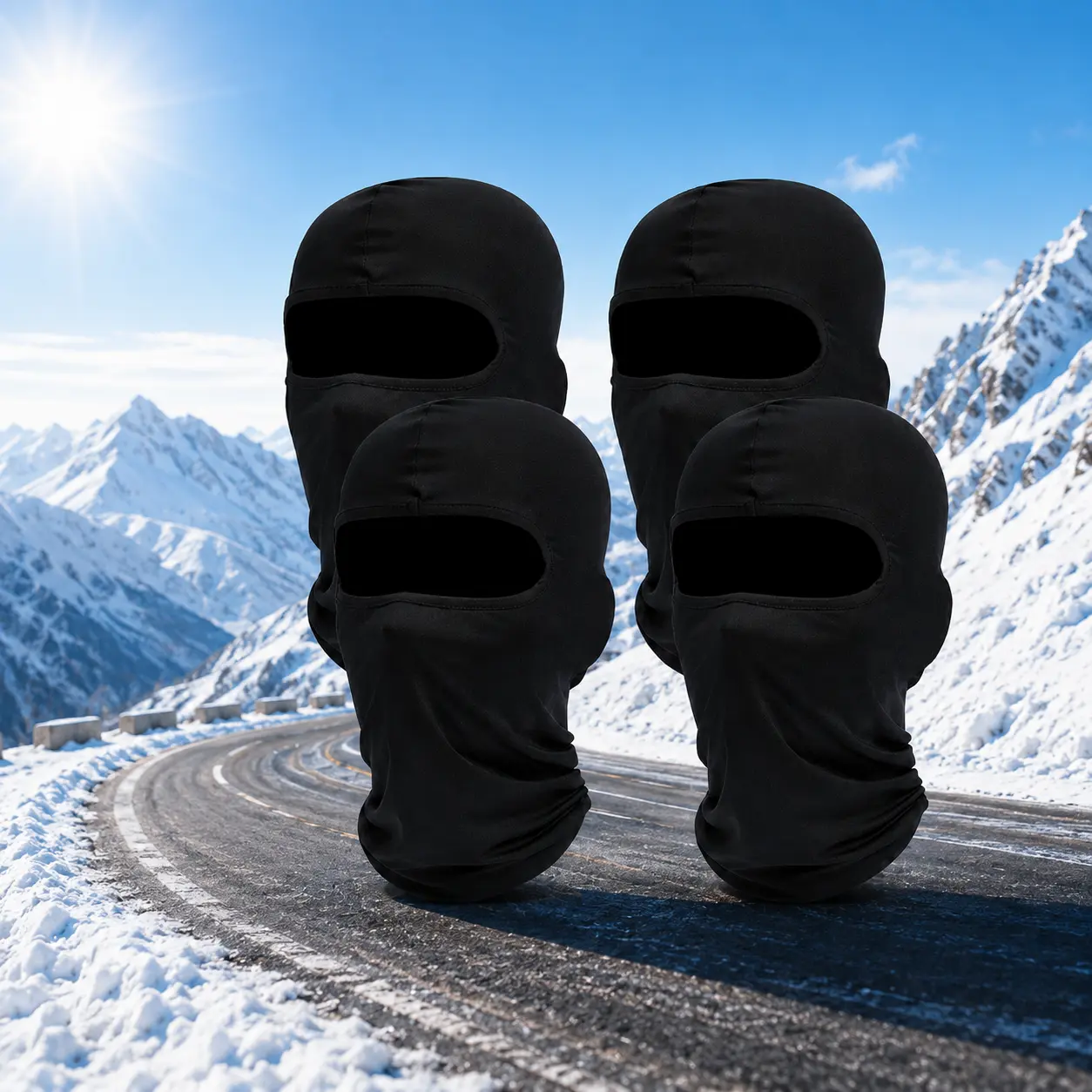 Stealth Shiesty Full-Face Balaclava Ski Mask, Tactical Windproof Breathable Stretch Hood for Men Winter Outdoor Sports Cycling Hiking