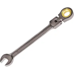 10mm Ratchet Wrench Flex , 10mm Wrench Ratcheting Combination Wrenches Metric, Industrial Grade Gear Spanner with 12 Point Box End, 72- Ratchet Nickel , Chrome Vanadium Steel