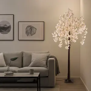 5.9ft Artificial Cherry Tree with Lights, 8 Lighting Modes, Realistic Pink Blossoms, Indoor Decor, Perfect for Holiday and Special Occasions