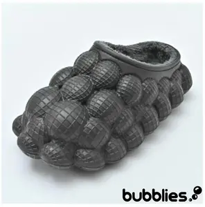 Bubblies™ Bubble Shoes with Fur - Black