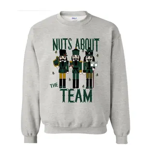 Nutcracker christmas football game day Santa Casual Cotton Crew Neck Tshirt hoodie