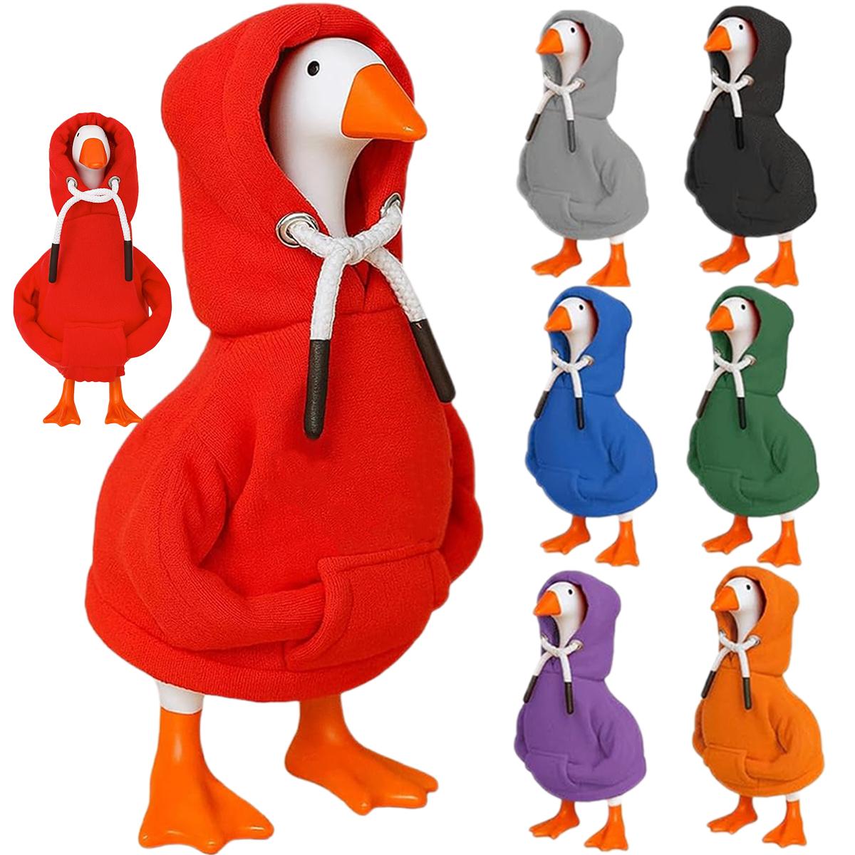 7 Inch Desk Goose Hoodies Mini Porch Goose Outfits Adjustable Tabletop Accessories for Magnetic Goose Key Holder Cute Home Decor Perfect Housewarming Gift