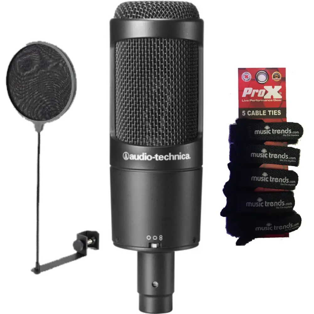 Audio Technica  AT2050 + Pop Blocker