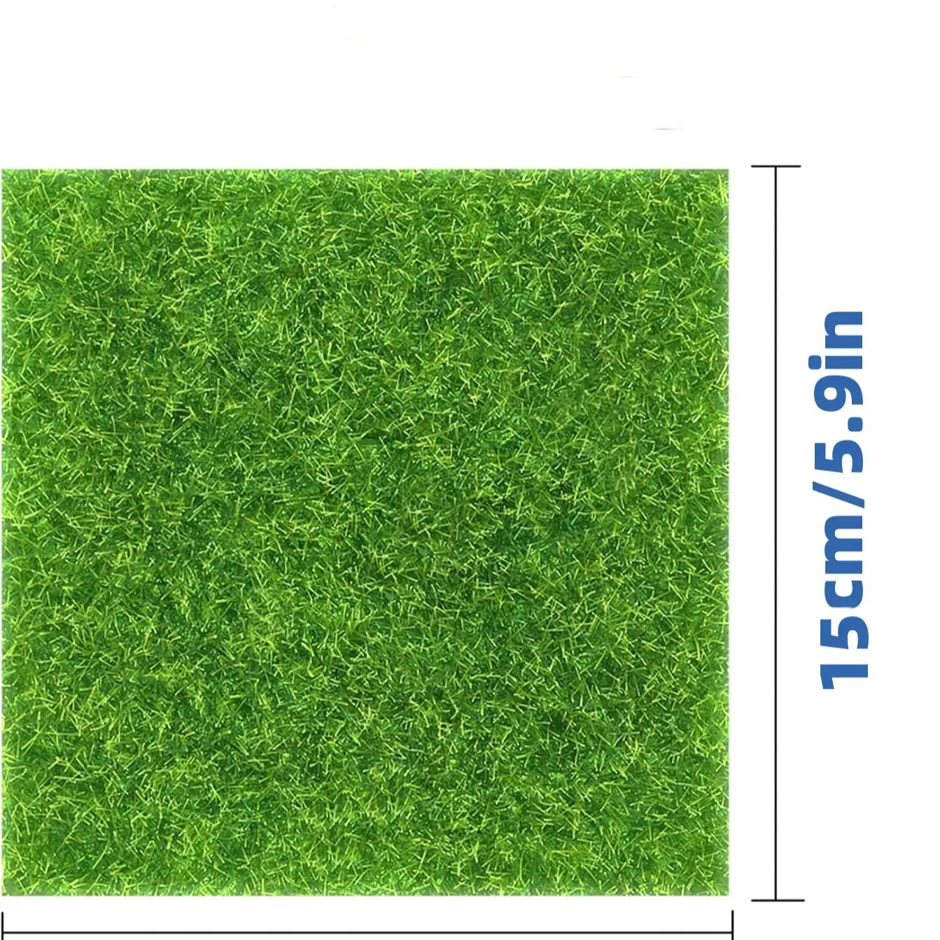 Interlocking Artificial Grass Tiles, Detachable Synthetic Lawn Mat, Pet-Friendly Outdoor Ground Cover, 15cm X 15cm, Easy Installation