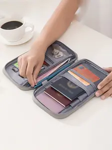 Portable Travel Wallet, Waterproof High-Quality Card Holder, Multi-Function Passport Case, Document Organizer for Business Trips Travel Essentials