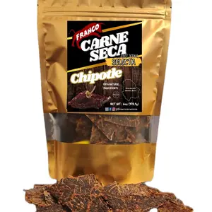 Chipotle Franco Carne Seca / dehydrated beef jerky chipotle flavor. Dry snack