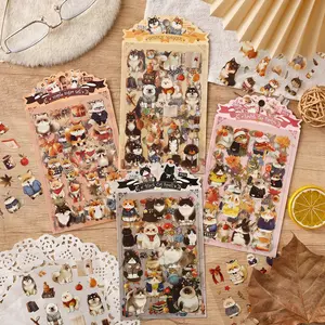 Animal Theme Sticker Pack, Pet Material, 16 Sheets/bag (4 Styles X 4 Sheets), Decorative Art Stickers for Journals, Water Bottles, Multi-Scene Use