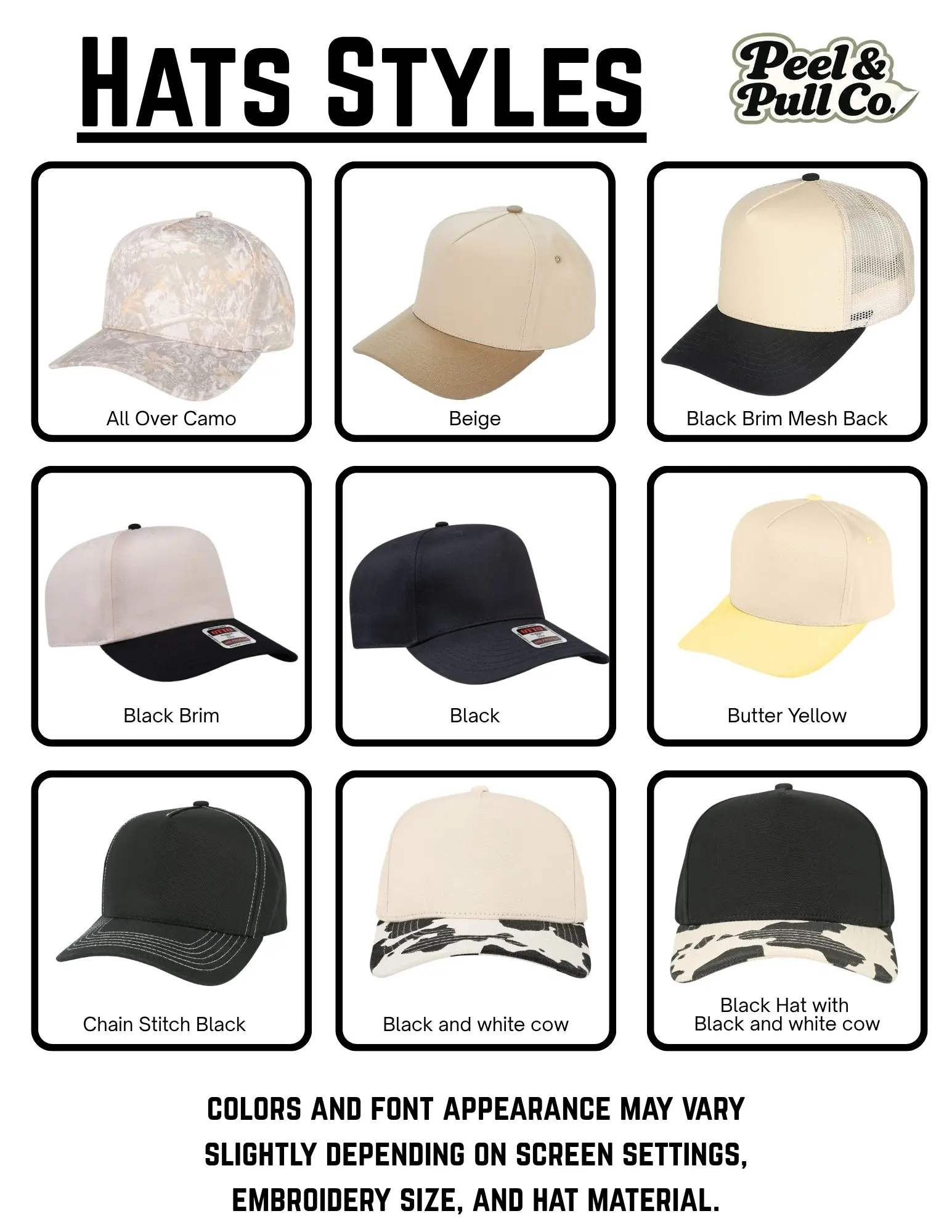 Custom Embroidered Hat | Personalized 3D Puff & Flat Hats