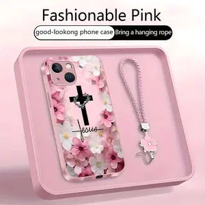 Suitable for [iPhone 15] Women's high-end phone case，A wide variety of patterns for you to choose from.This phone case prays for you，God will bless you and bring you good luck YM99