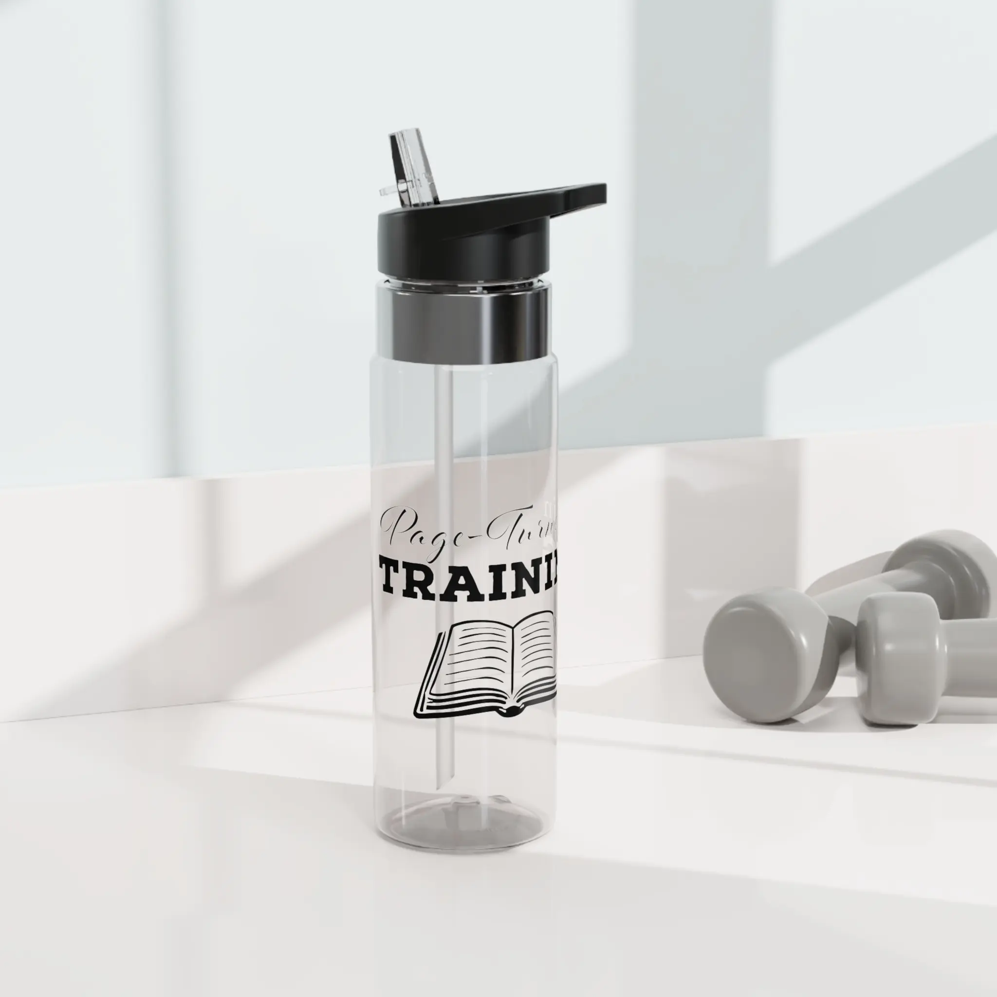 Page Turner in Training | Transparent Water Bottle