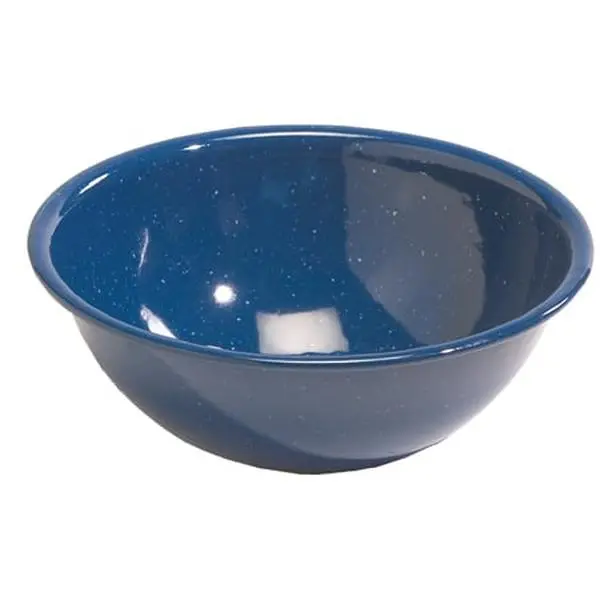 Texsport 284627 6in Heavy-Glazed Enamel Mixing Bowl, Kiln-Dried Kitchen Bowl for Food Preparation, 6 Inches