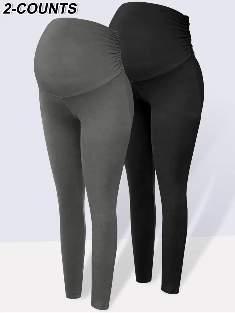 slim fit dress slacks Heather Grey Soft Fleece Wide Leg Maternity Lounge Pants main image 0