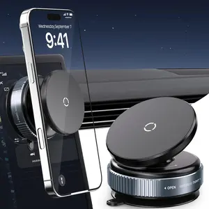 Magnetic Phone Holder for Car Dashboard Magnetic Phone Car Mount Strong Suction for Car Mirror Gym Bath Shower,360 Degree Adjustable Electric Suction Cup Phone Mount for All Smart Phone