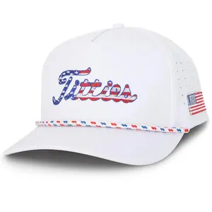 Curves & Clubs Titties Funny Golf Hat – Trucker Snapback Cap for Golfers | Patriotic USA Design Mesh Hat | Hilarious Golf Gift for Men, Dad & Golf Lovers