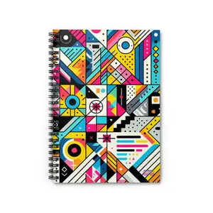 Geometric Vibrance Journal by Totally Tubular Vibes - Lined Notebook for Writing, Drawing, and Planning