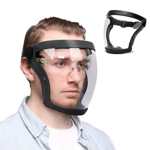 High-transparency protective face shield: anti-fog, impact-resistant, dust-proof and splash-proof; high-definition, fog-free; ideal for cooking to protect against oil splashes; full-face hood