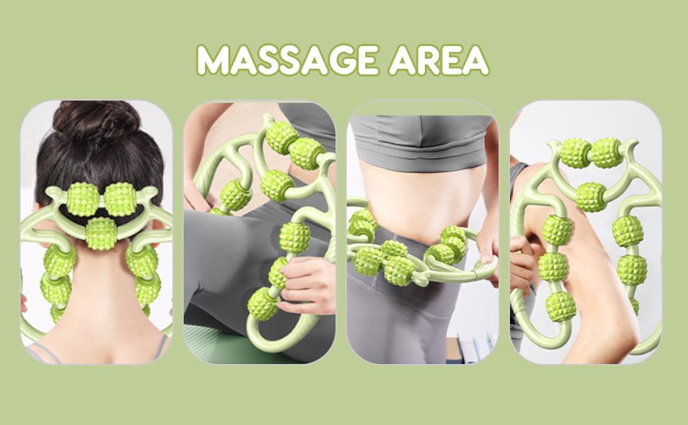 9-Roller Deep Tissue Leg Massager: For Calves, Thighs, Neck & Full Body Relaxation