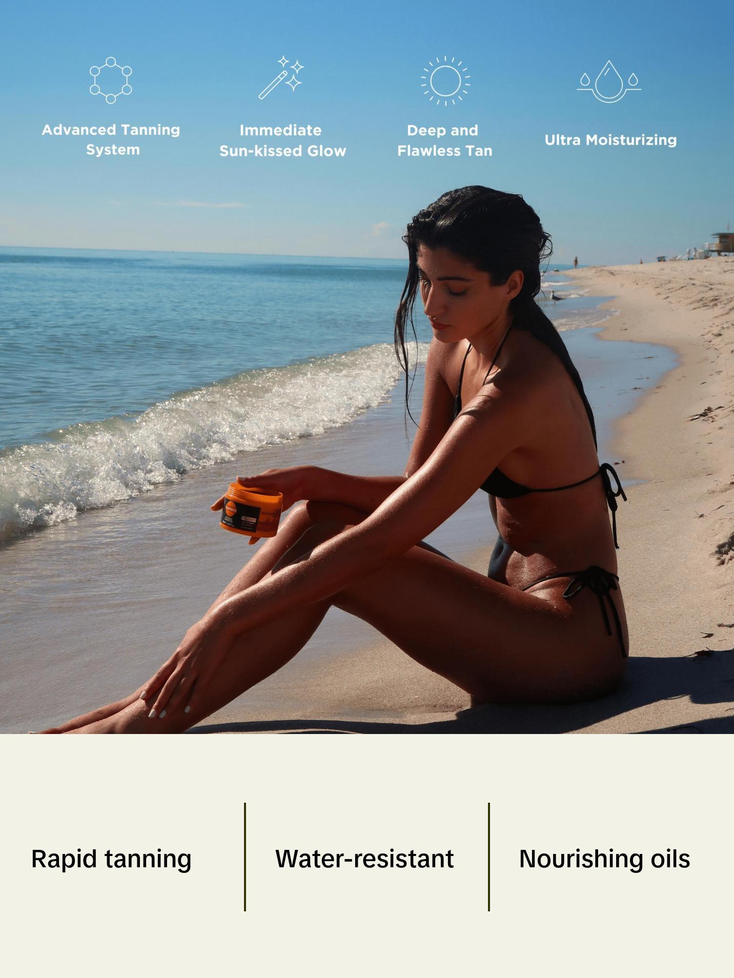 Carroten Intensive Browning Gel - Fast Tan Accelerator with Carrot & Coconut Oil - Water-Resistant, Non-Greasy Tanning Balm - Enriched with Vitamin A & E - Made in Greece, 5.1 fl oz