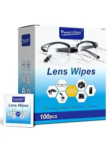 100-Pack Anti-Fog Lens Wipes, Pre-Moistened Individually Wrapped Cleaning Wipes for Eyeglasses, Phone Screens – Streak-Free, Scratch-Free Home Care Tissue Cleaner