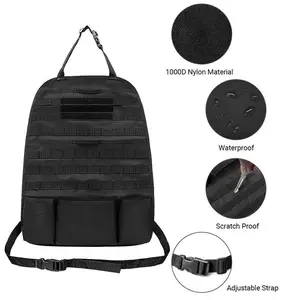 KCALEFV Car Seat Back Organizer - Upgraded Tactical Molle Vehicle Panel Universal Fit Car Seat Cover Protector with Hook & Loop Gifts for Mom