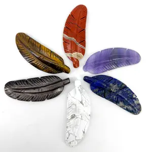 【Star Gate】1 count Natural Crystal Feather Carving, home decoration, mini carving ornament, creative gift