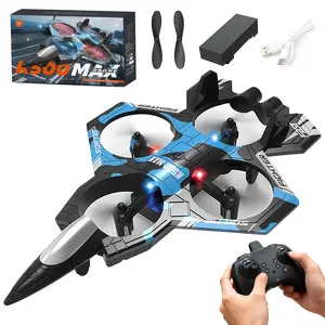 Remote Control Airplane With Gyro Stabilization & Altitude Hold, Stunt Flips, 360° Surround Flight, Fighter Jet Style Drone, Ideal Gift for Beginners